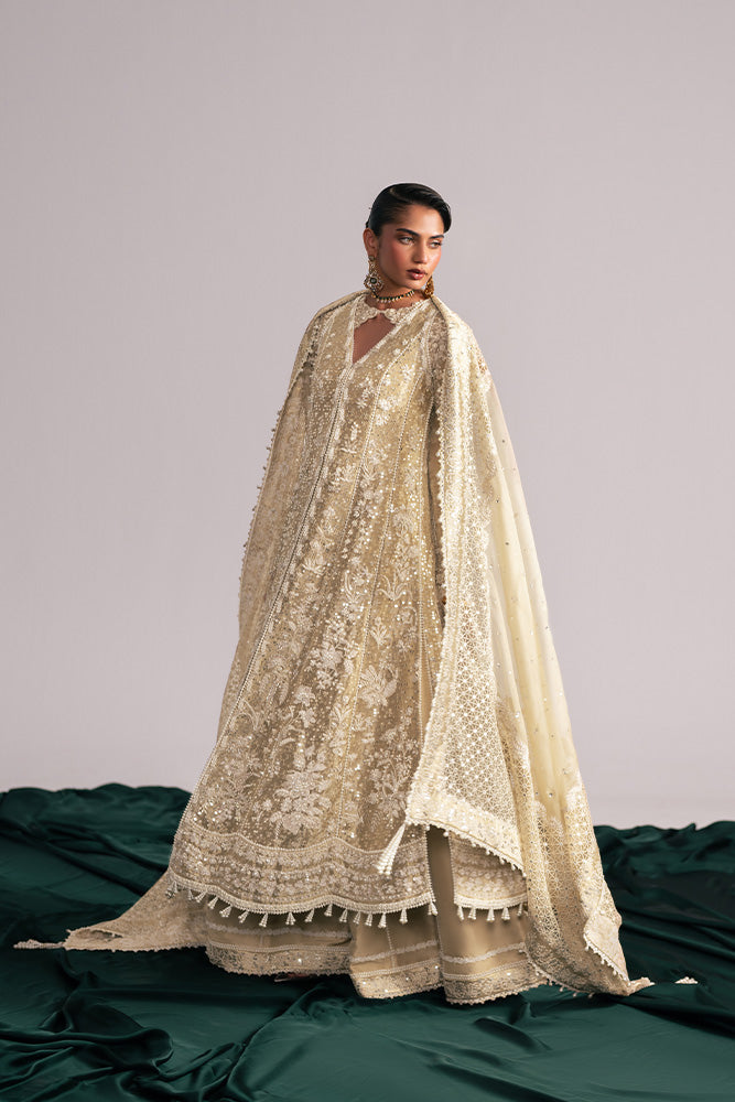 Freeshia by Suffuse Embroidered Tissue Silk Unstitched 3Pc Suit - GULRAIZ