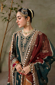 Zarin by Eleshia Unstitched Embroidered Chiffon 3Pc Suit - GUL RANG