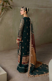 Zarin by Eleshia Unstitched Embroidered Chiffon 3Pc Suit - GUL RANG