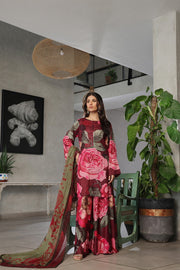 Feathers Whisper Winds Unstitched Printed Lawn 3Pc Suit GULROOH-FT490