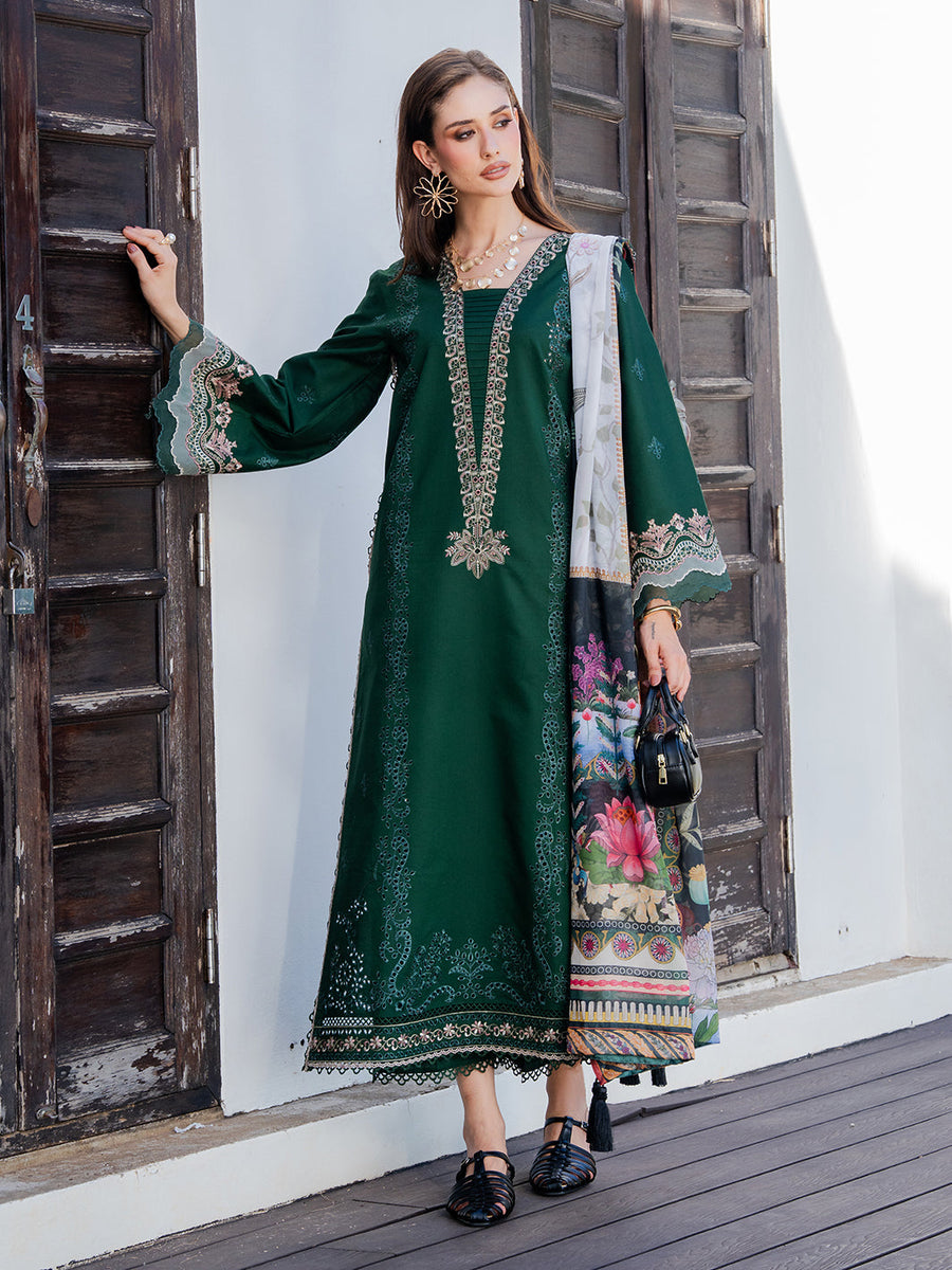 Dareen by IZEL Embroidered Luxury Lawn Unstitched 3Pc Suit - Gulrukh