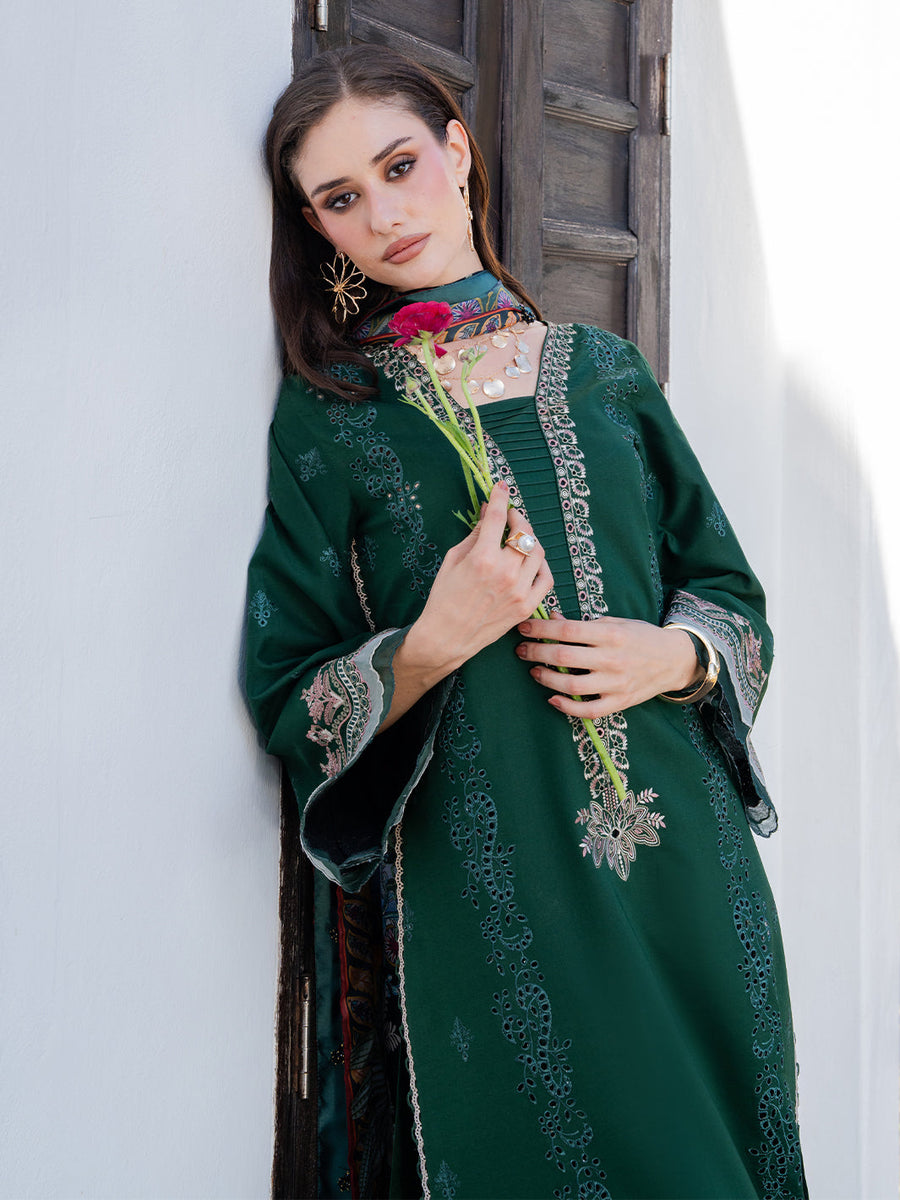 Dareen by IZEL Embroidered Luxury Lawn Unstitched 3Pc Suit - Gulrukh