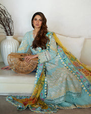 Liliana by Faiza Saqlain Embroidered Lawn Unstitched 3Pc Suit - Galina