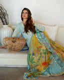 Liliana by Faiza Saqlain Embroidered Lawn Unstitched 3Pc Suit - Galina