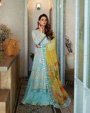 Liliana by Faiza Saqlain Embroidered Lawn Unstitched 3Pc Suit - Galina