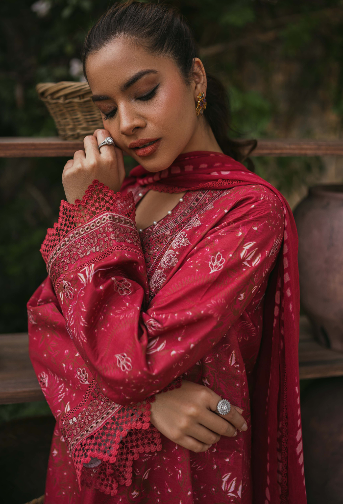 Gardenia Printkari by Humdum Embroidered Lawn Unstitched 3Pc Suit D-06
