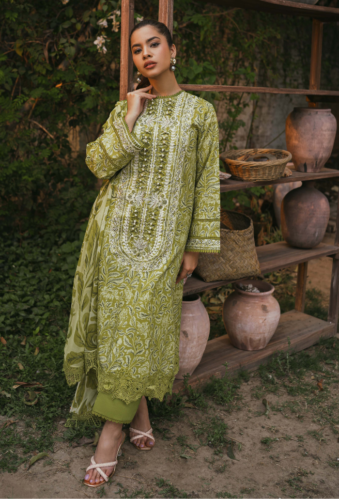Gardenia Printkari by Humdum Embroidered Lawn Unstitched 3Pc Suit D-09