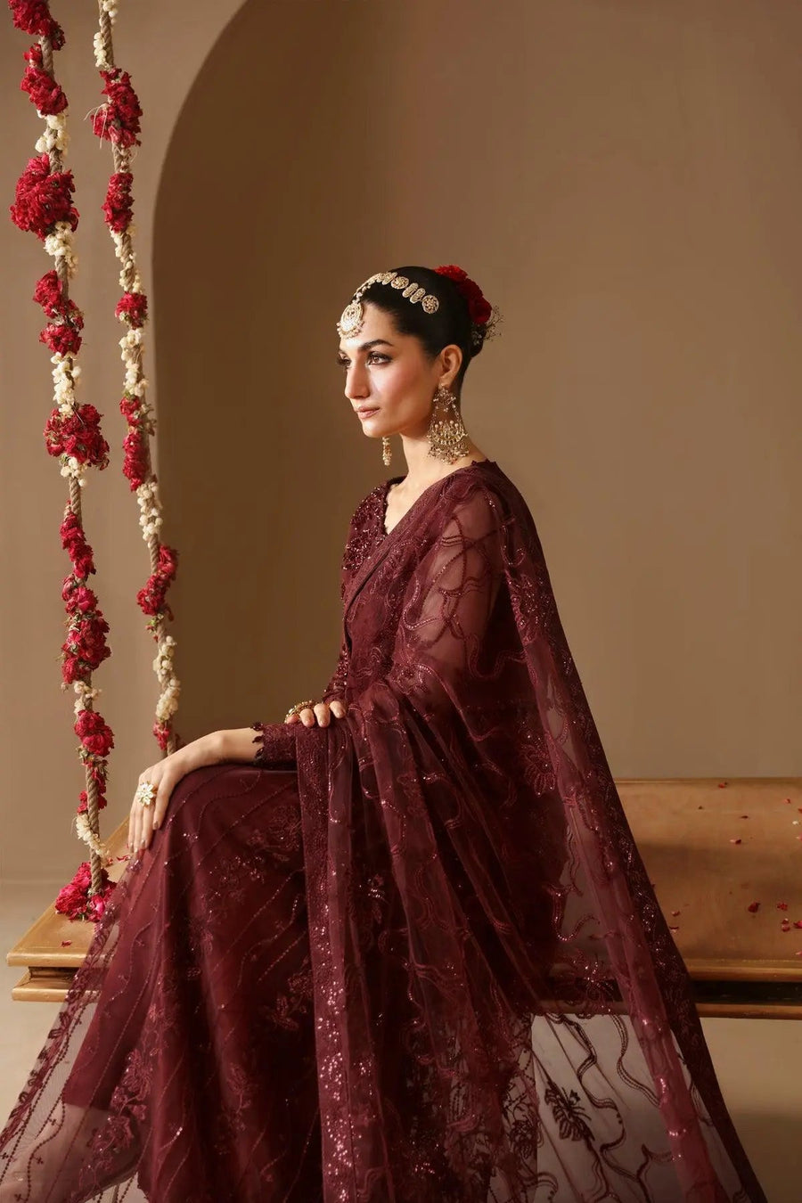 AF-HM-4022-Gulab Embroidered Chiffon