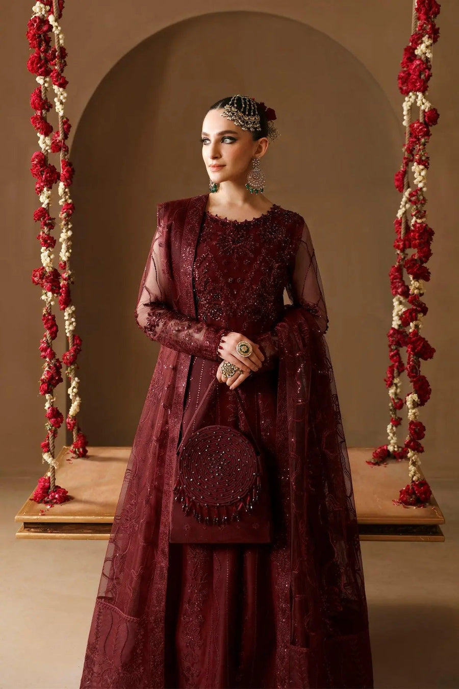 AF-HM-4022-Gulab Embroidered Chiffon