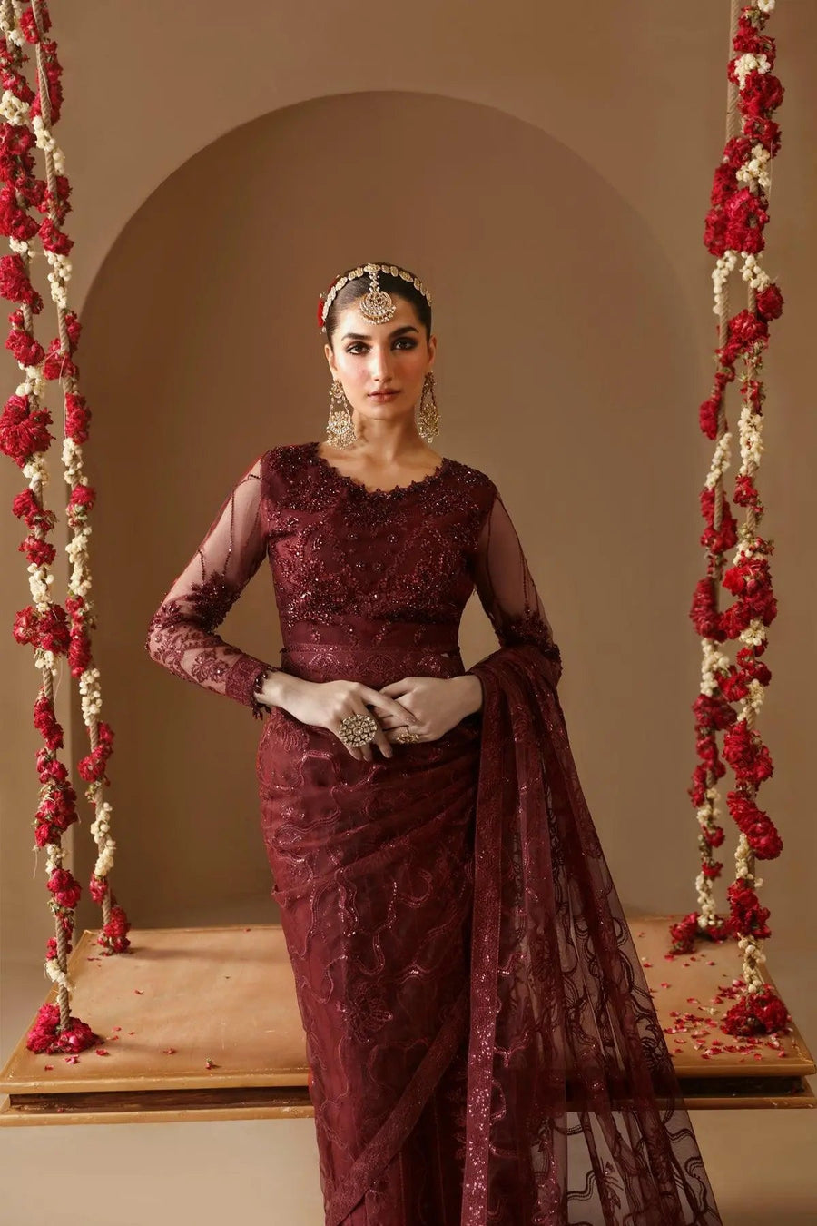 AF-HM-4022-Gulab Embroidered Chiffon