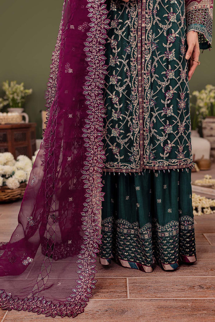 Farasha Luxury Formal Embroidered Net Unstitched 3Pc Suit - Gia