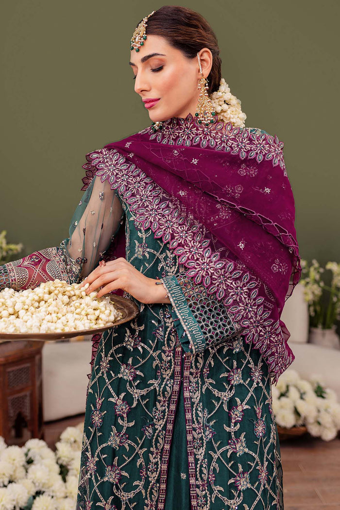 Farasha Luxury Formal Embroidered Net Unstitched 3Pc Suit - Gia