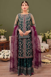 Farasha Luxury Formal Embroidered Net Unstitched 3Pc Suit - Gia