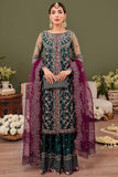 Farasha Luxury Formal Embroidered Net Unstitched 3Pc Suit - Gia
