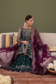 Farasha Luxury Formal Embroidered Net Unstitched 3Pc Suit - Gia