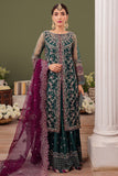 Farasha Luxury Formal Embroidered Net Unstitched 3Pc Suit - Gia
