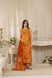 Feathers Threads of Poetry Unstitched Lawn 3Pc Suit Ginger Grace-FT764