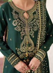 Neeshay Shagun Embroidered Raw Silk Unstitched 3Pc Suit - GOHAR