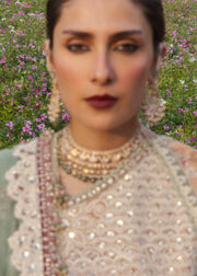 Hussain Rehar Festive Embroidered Korean Raw Silk Unstitched 3Pc Suit - GOHAR ARA