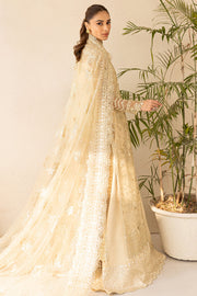 Farasha LU ZELLA Embroidered Net Unstitched 3Pc Suit D-09 GOLDEN AURA