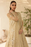 Farasha LU ZELLA Embroidered Net Unstitched 3Pc Suit D-09 GOLDEN AURA