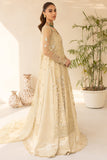 Farasha LU ZELLA Embroidered Net Unstitched 3Pc Suit D-09 GOLDEN AURA
