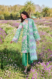 Farasha Summer Escape Embroidered Lawn Unstitched 3Pc Suit - Golden Spring