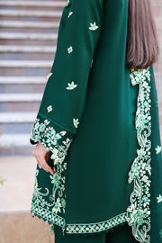 Farasha Sorine Summer Embroidered Lawn Unstitched 3Pc Suit - Green Elegance