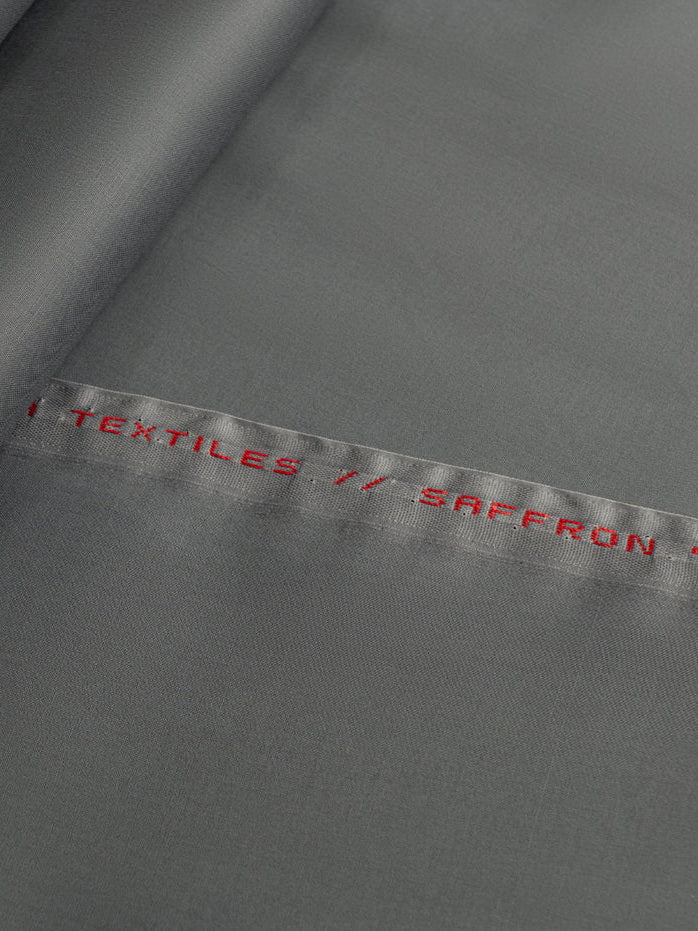Saffron by Khurana Textiles Men's Unstitched Cotton Suit for Summer - Grey