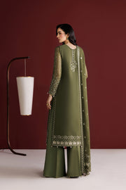 Farasha Luxury Formal Embroidered Chiffon Unstitched 3Pc Suit - Grove Allure
