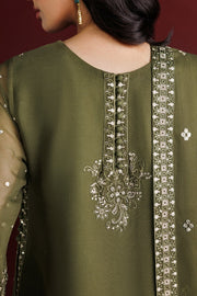 Farasha Luxury Formal Embroidered Chiffon Unstitched 3Pc Suit - Grove Allure