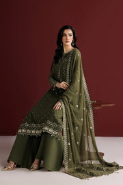 Farasha Luxury Formal Embroidered Chiffon Unstitched 3Pc Suit - Grove Allure