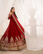 Rua by Faiza Saqlain Embroidered Chiffon Unstitched 3Pc Suit - GUL