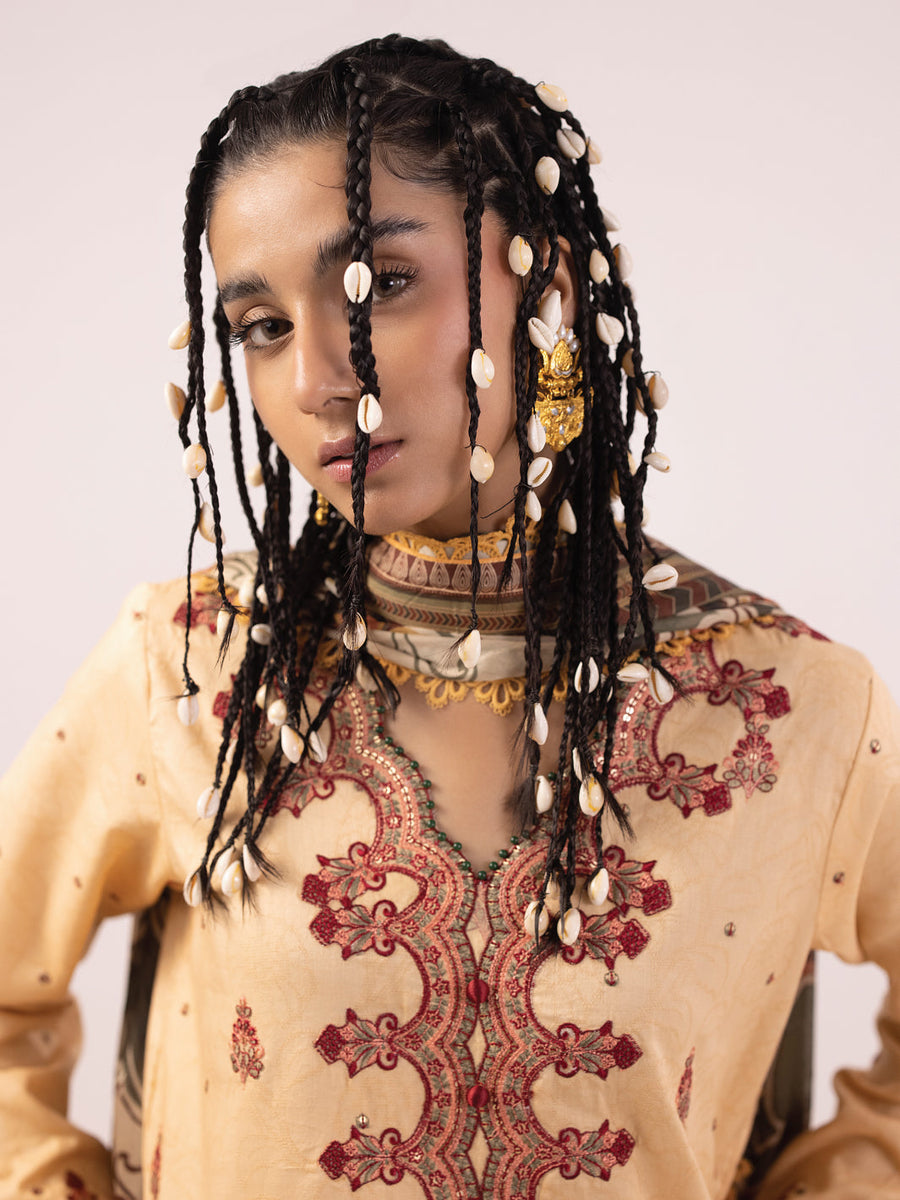 Rangeeli by Faiza Faisal Embroidered Lawn Unstitched 3Pc Suit - Gulabo