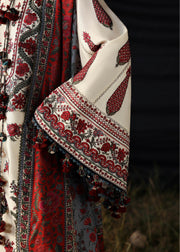 Hussain Rehar Embroidered Khaddar Unstitched 3Pc Suit - Gulban