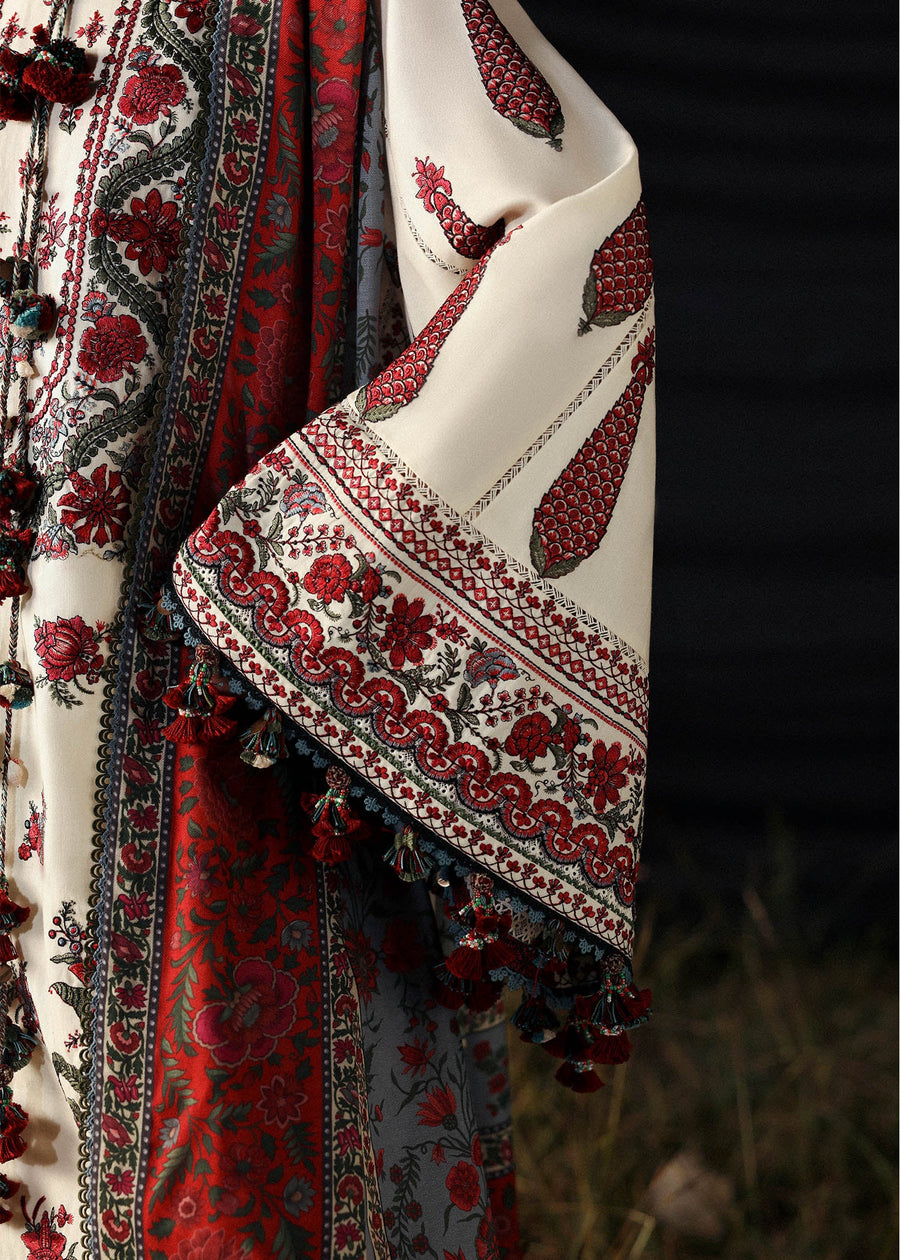 Hussain Rehar Embroidered Khaddar Unstitched 3Pc Suit - Gulban