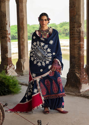 Hussain Rehar Embroidered Karandi Unstitched 3Pc Suit - Gulbano