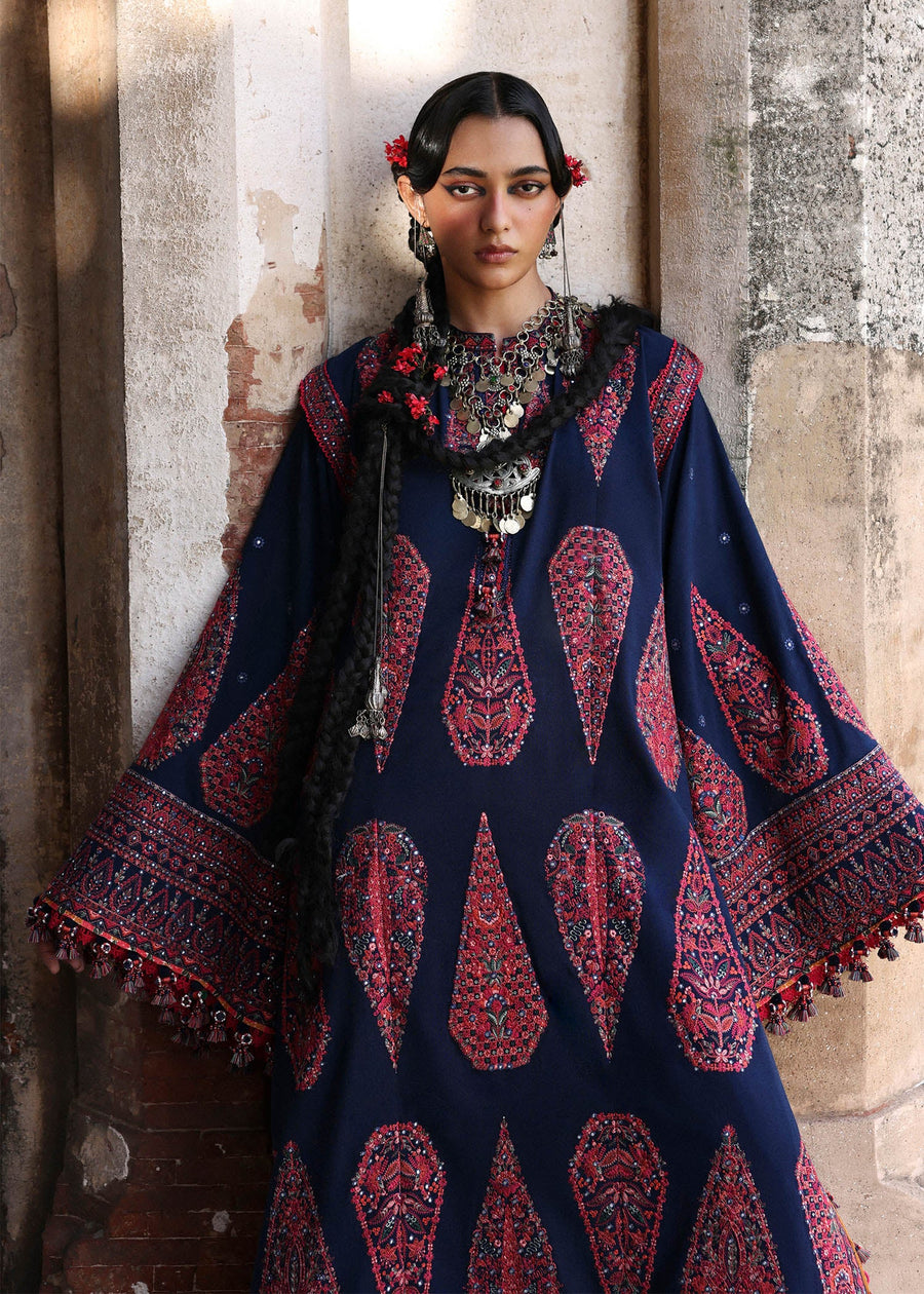 Hussain Rehar Embroidered Karandi Unstitched 3Pc Suit - Gulbano