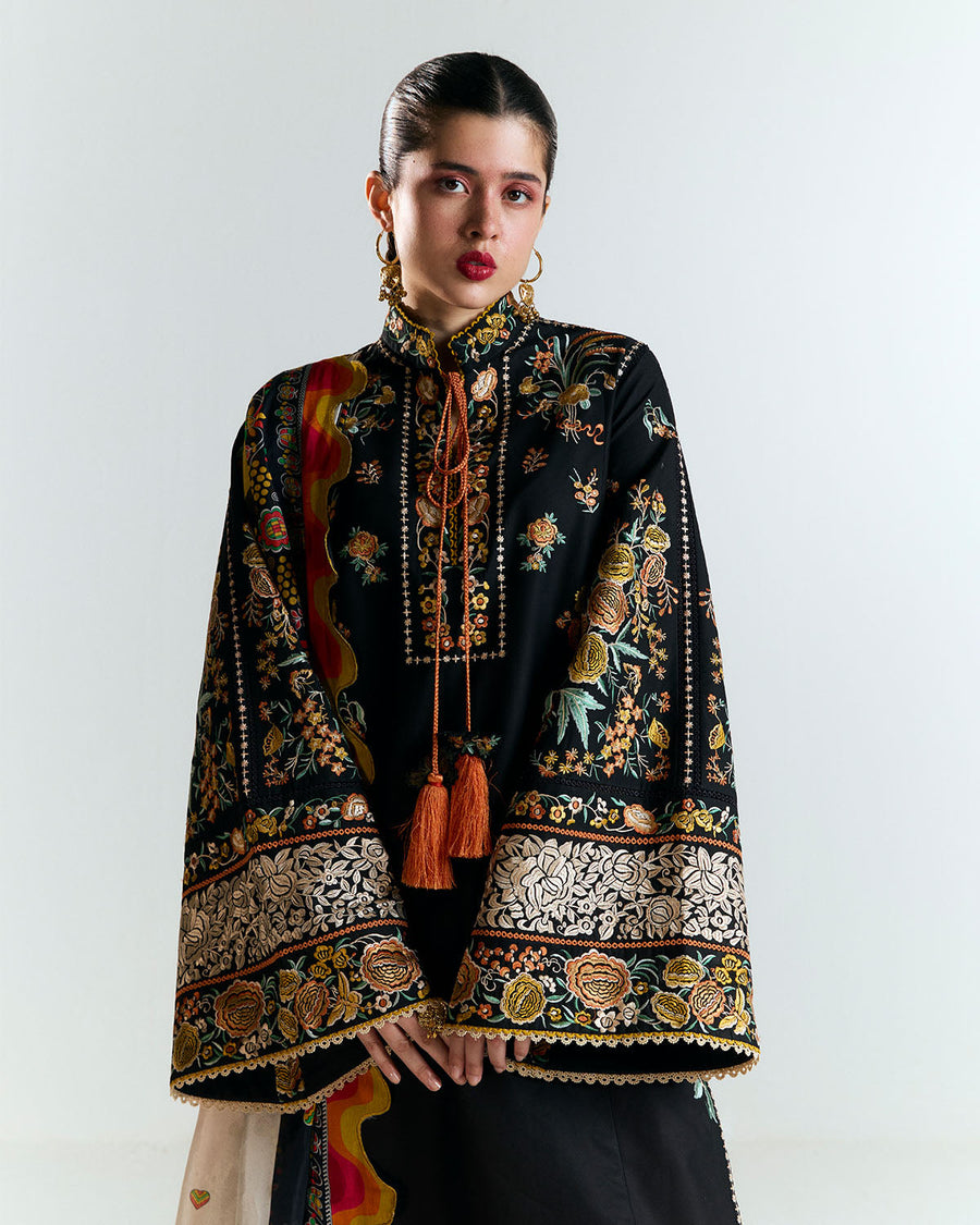 Jugnu by Hussain Rehar Unstitched Embroidered Lawn 3Pc Suit - Gulbar