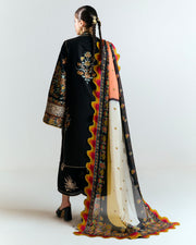 Jugnu by Hussain Rehar Unstitched Embroidered Lawn 3Pc Suit - Gulbar