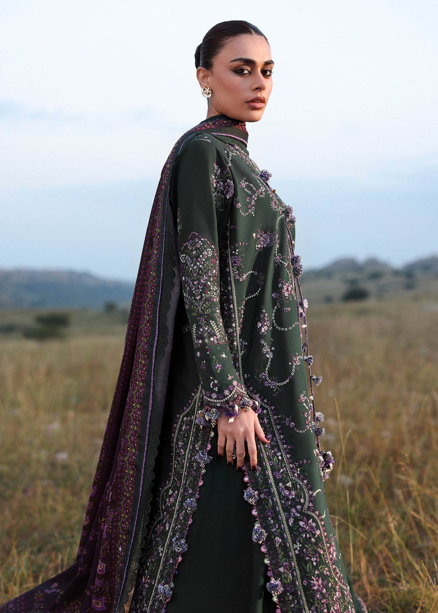 Hussain Rehar Embroidered Khaddar Unstitched 3Pc Suit - Gulbasi