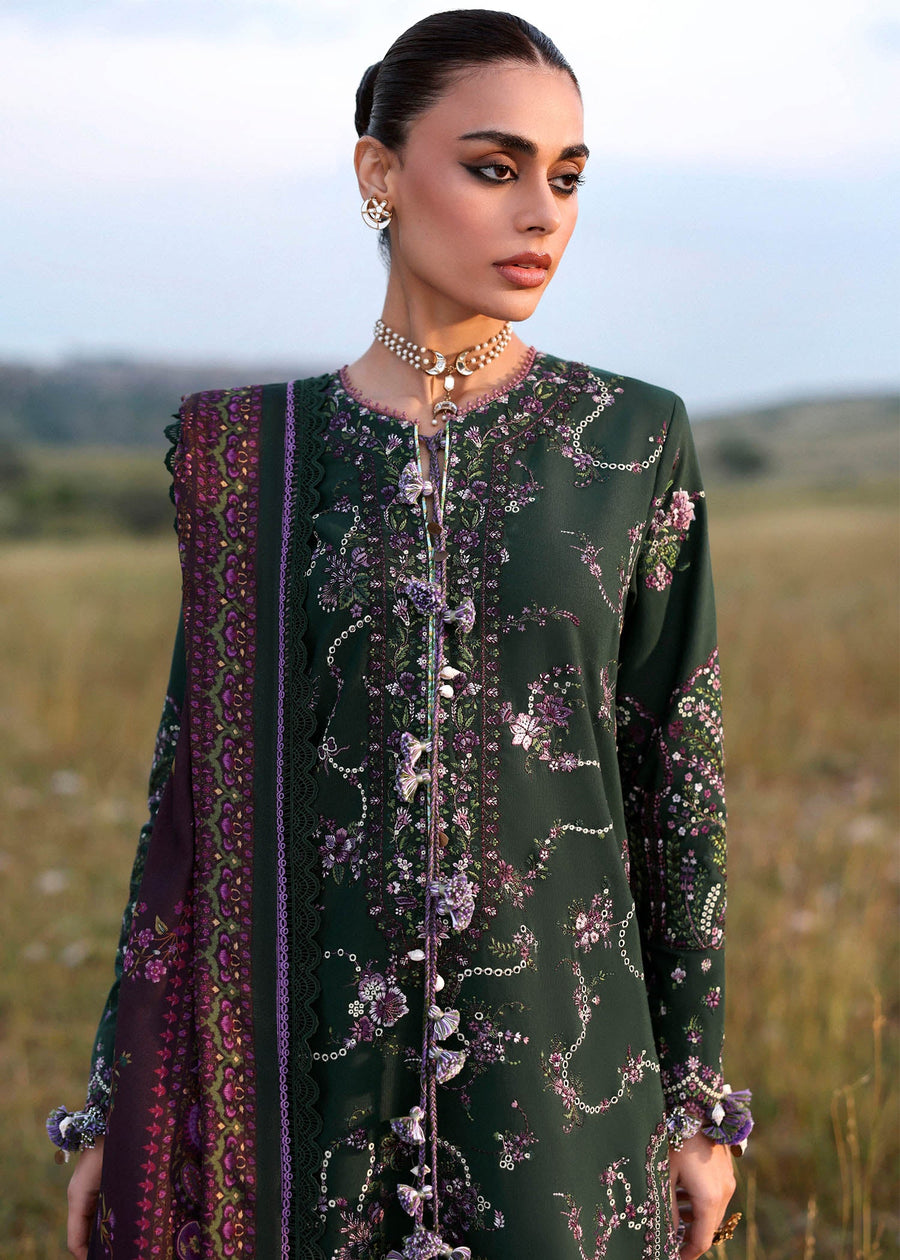 Hussain Rehar Embroidered Khaddar Unstitched 3Pc Suit - Gulbasi