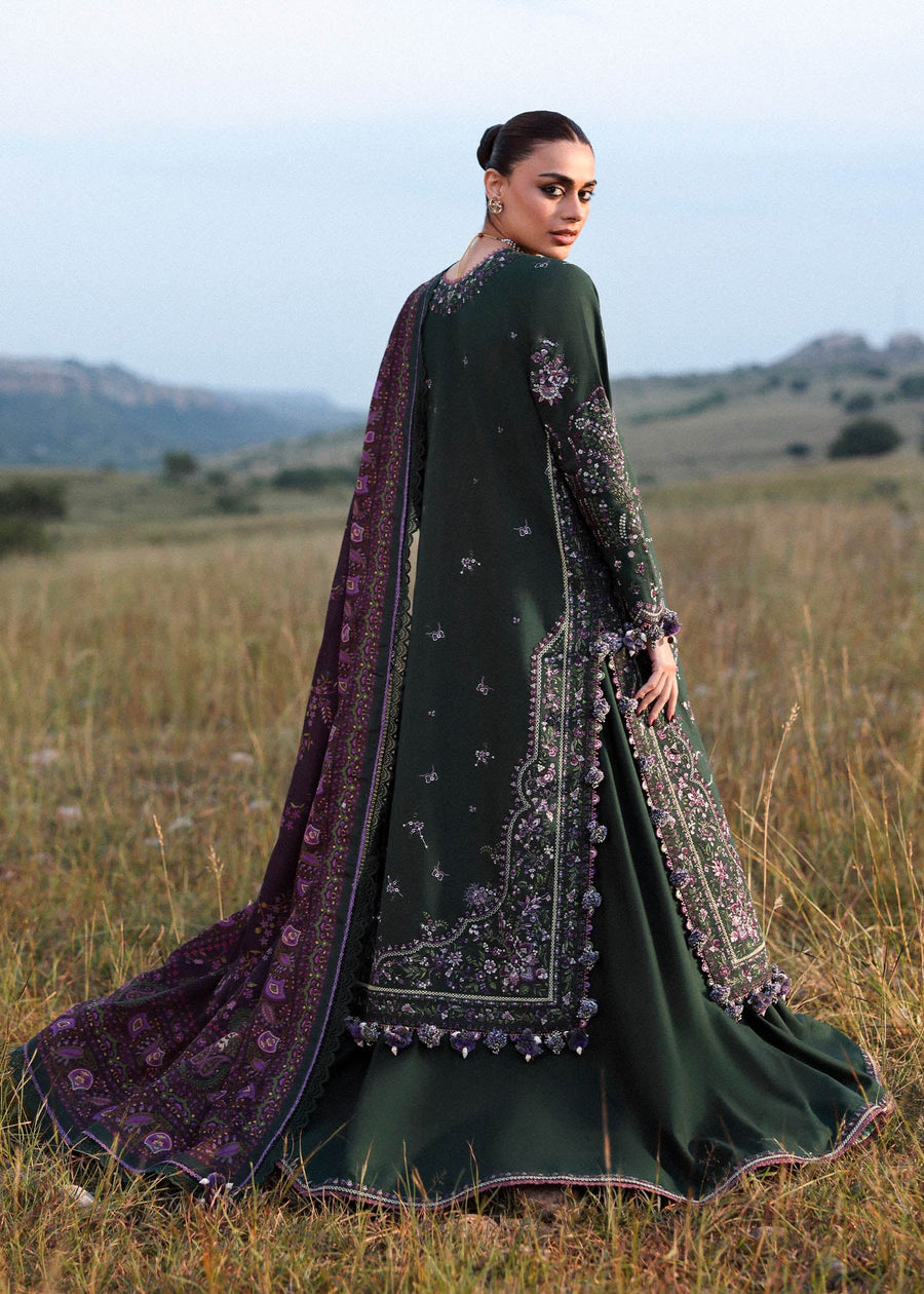 Hussain Rehar Embroidered Khaddar Unstitched 3Pc Suit - Gulbasi