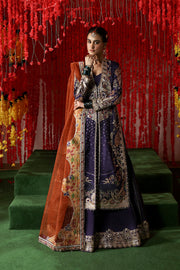 Afrozeh Shehnai Embroidered Raw Silk Unstitched 3Pc Suit AFS-25-06 GULNAR