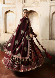 Hussain Rehar Massarat Embroidered Raw Silk Unstitched 3Pc Suit - Gulnar