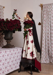 Hussain Rehar Festive Embroidered Korean Raw Silk Unstitched 3Pc Suit - GULNAR