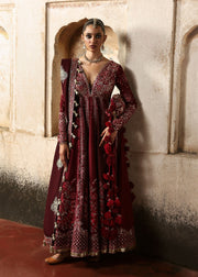 Hussain Rehar Massarat Embroidered Raw Silk Unstitched 3Pc Suit - Gulnar
