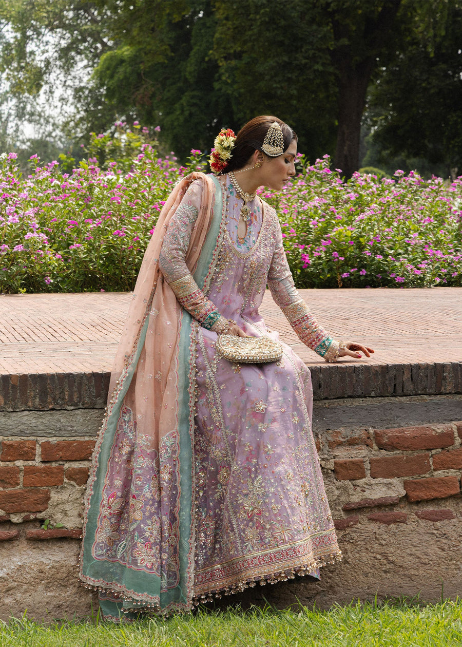 Hussain Rehar Festive Embroidered Organza Unstitched 3Pc Suit - GULRANG