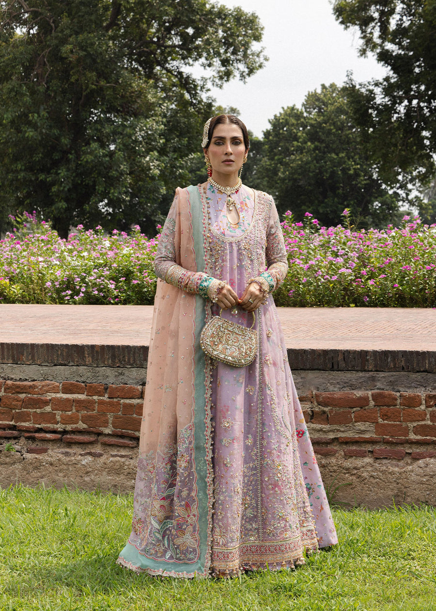 Hussain Rehar Festive Embroidered Organza Unstitched 3Pc Suit - GULRANG