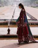 Jugnu Lahore Womenswear Embroidered Khaddar Unstitched 3Pc Suit - GULSHAN